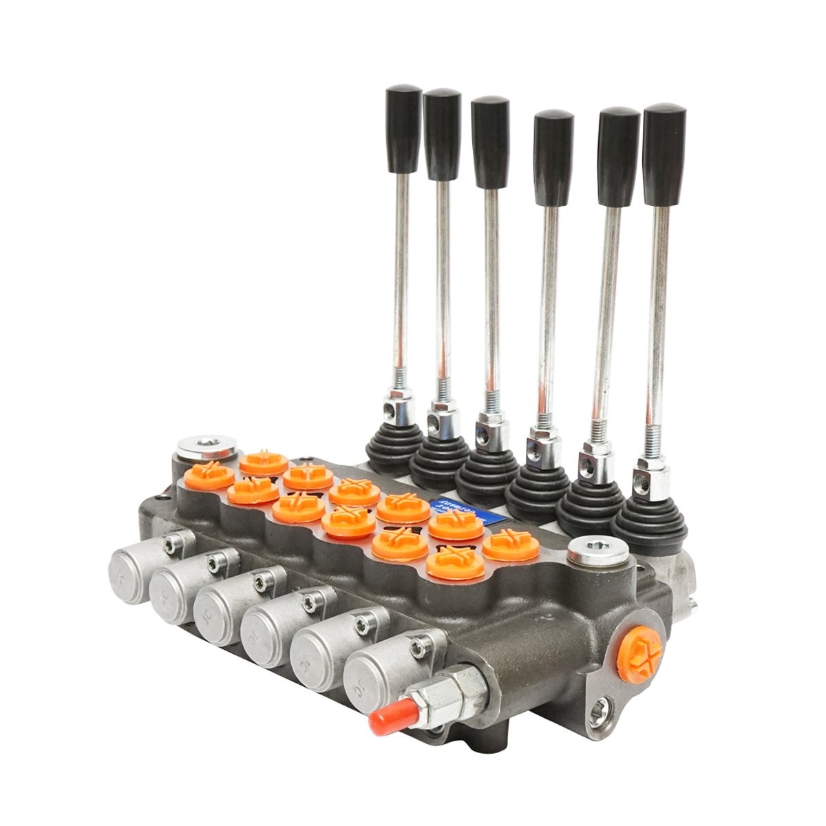 Distribuitor hidraulic cu 6 manete incluse debit 80L/min, 15 /+80 Breckner Germany